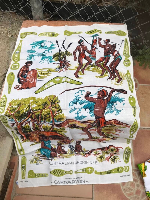 Australian Souvenirs Tea towel aboriginal