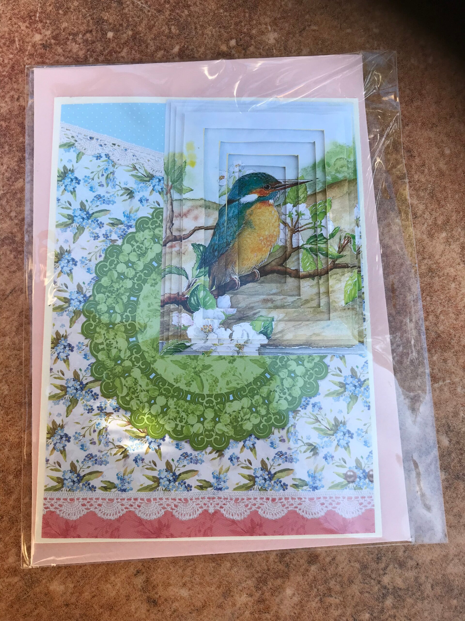 Handmade card bird