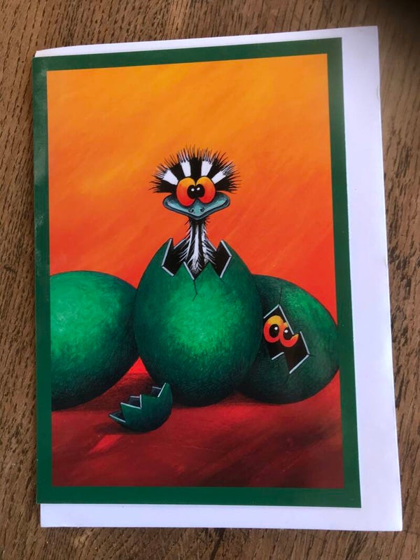 Card EMU in eggs from Australian