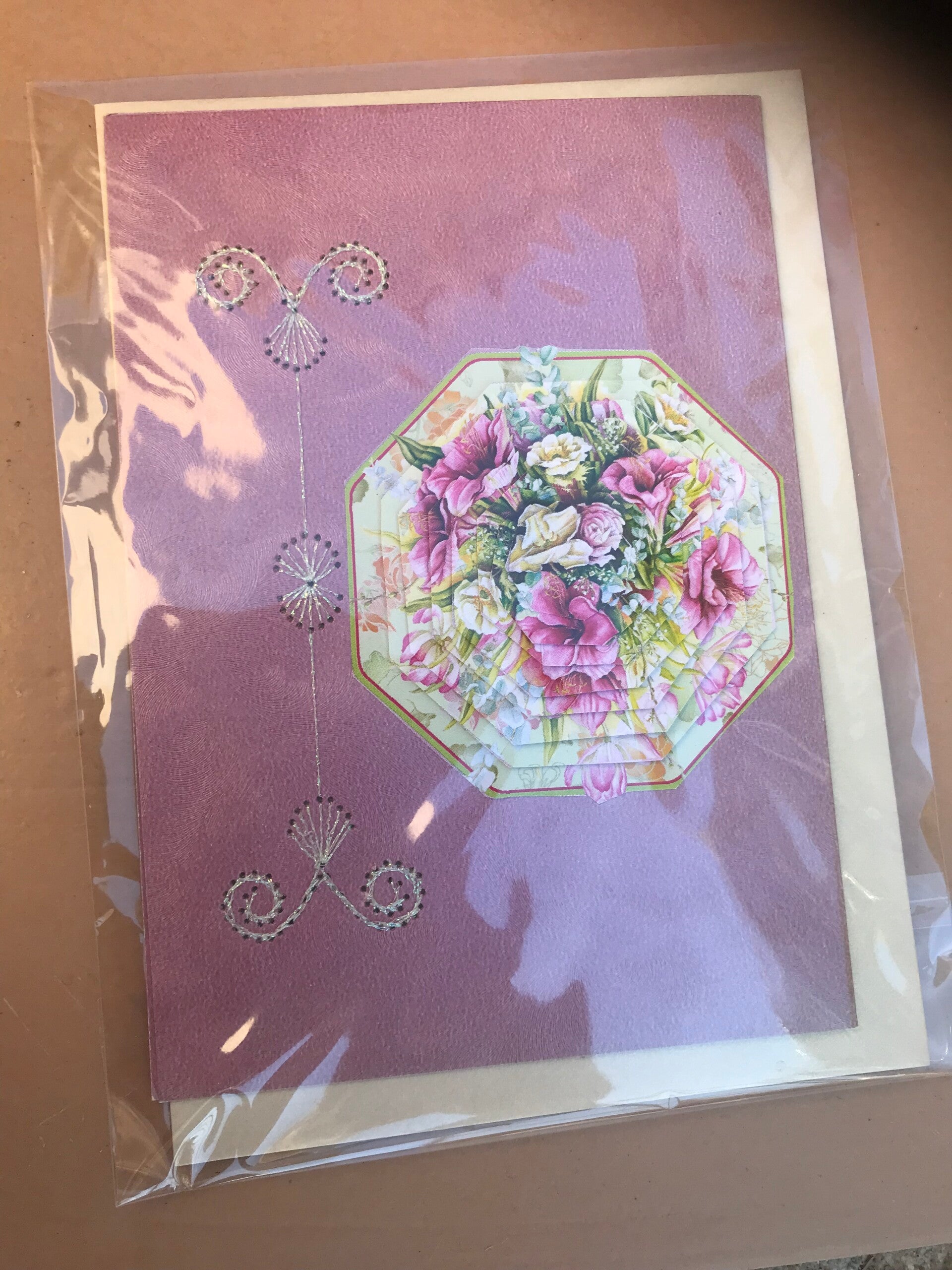 Handmade card flowers