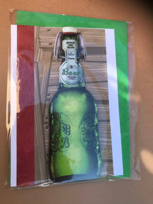 Handmade card beer