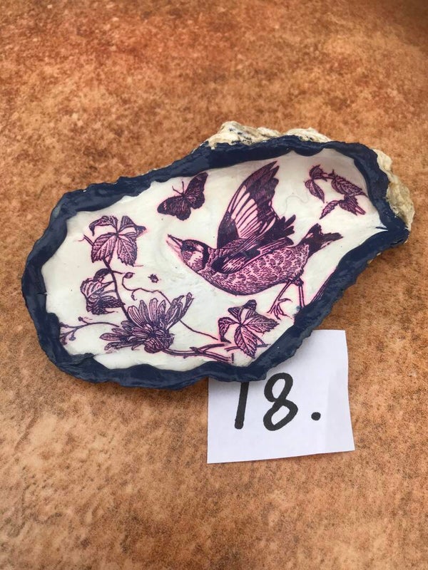 Handmade design on shell