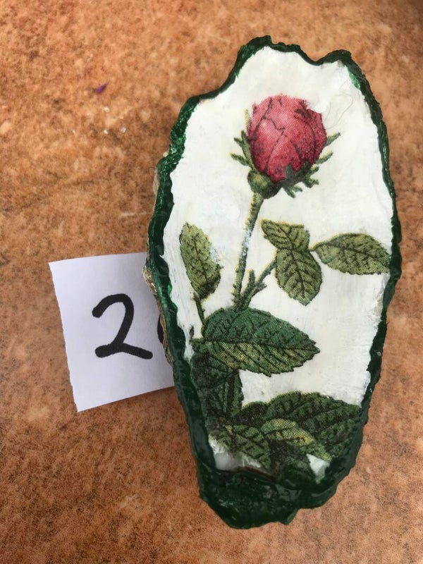 Handmade design on shell