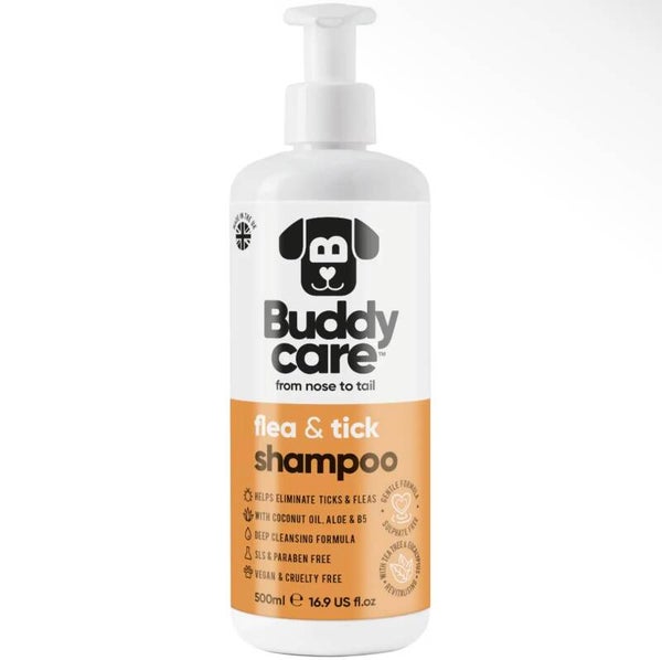 Buddycare Dog Shampoo - Flea & Tick - 500ml / 16.9 Fl oz
