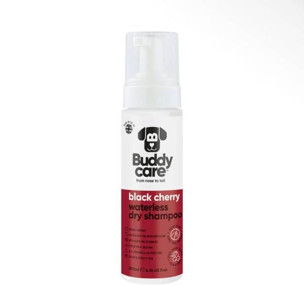 Buddycare Waterless Dog Shampoo - Black Cherry - 200ml / 6.76 Fl oz