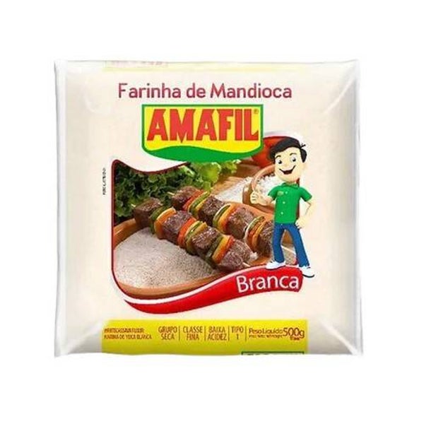 FARINHA DE MANDIOCA AMAFIL BRANCA FINA 500GR