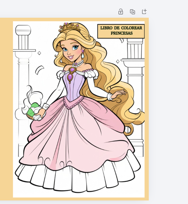 LIBRO DE COLOREAR: PRINCESAS Y CASTILLOS