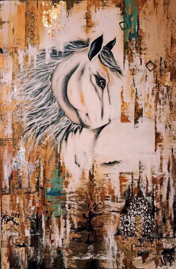 " White horse "