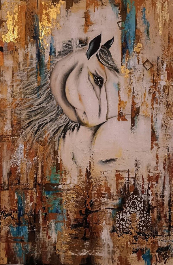 " White horse "