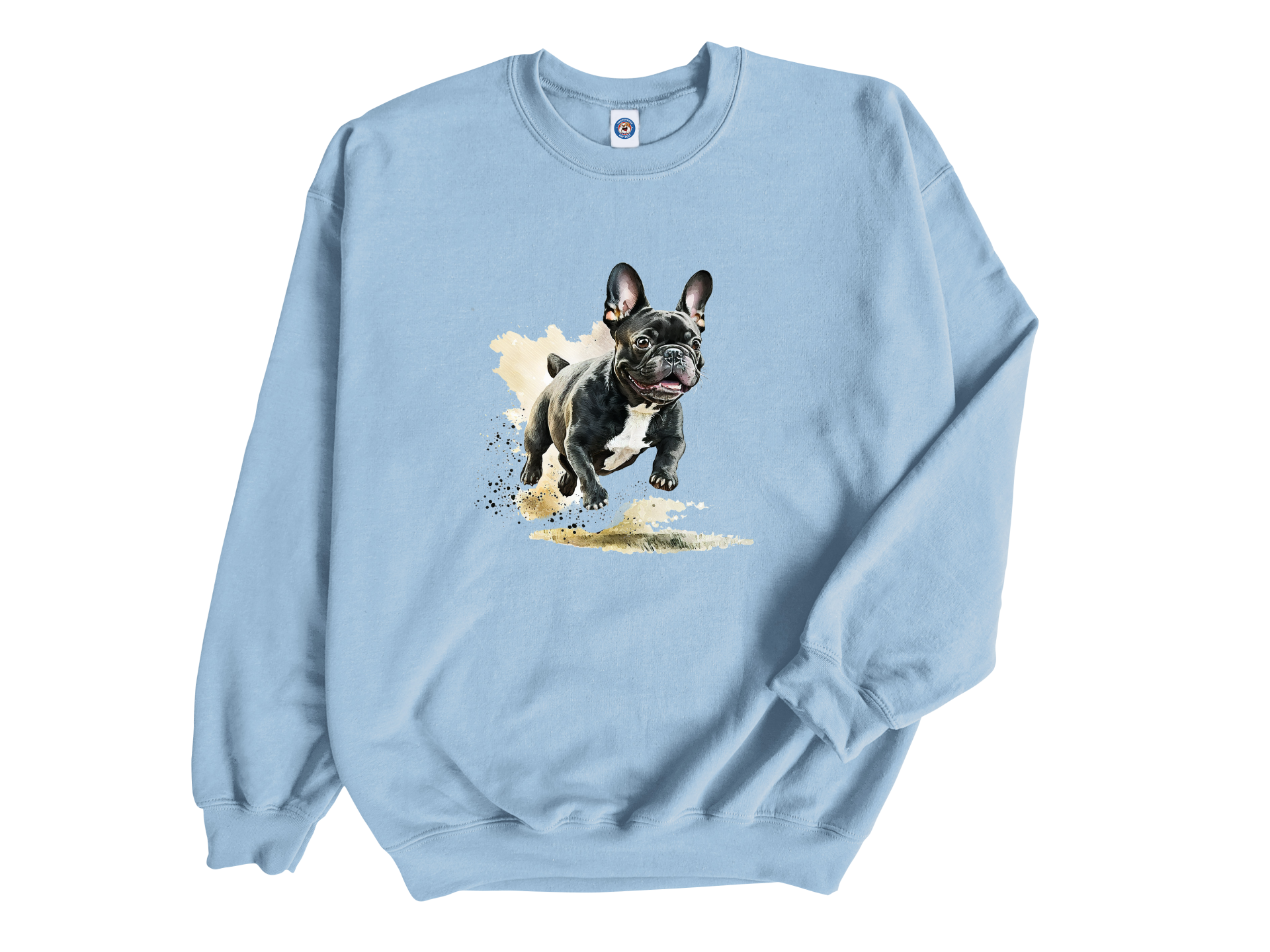 rennende frenchie zwart | sweater