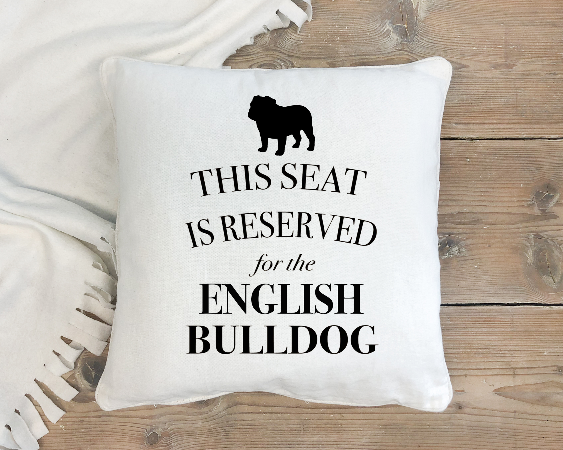 Kussen reserved engelse bulldog