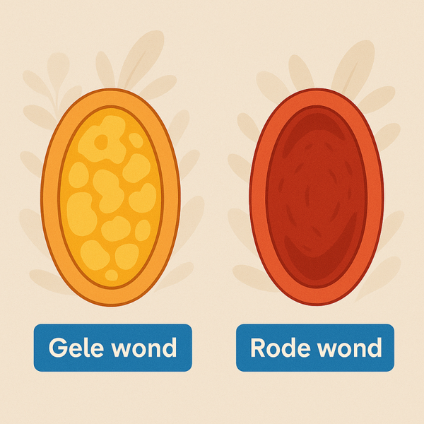 Verzorgen rode, gele en zwarte wond