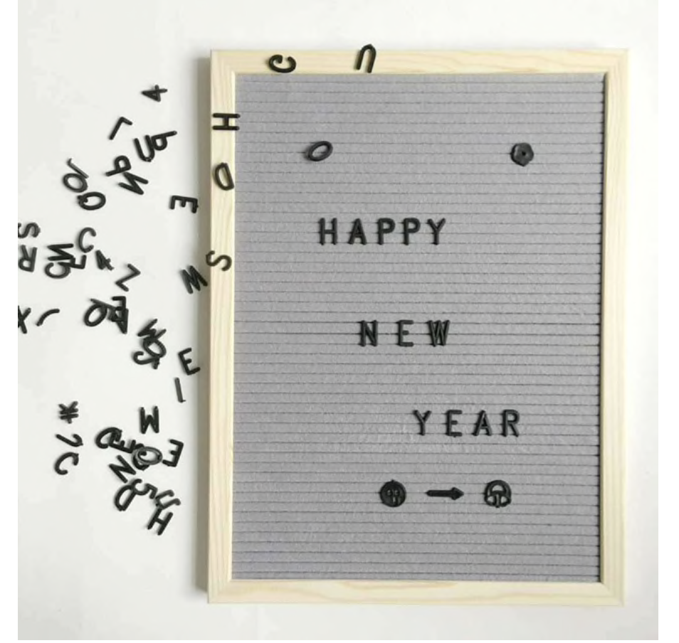 Letterbord Grijs - Houten Letterbord Briefbord - Premium Quality!