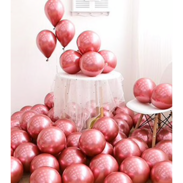 Luxe Chrome Ballonnen Roze - 10 Stuks