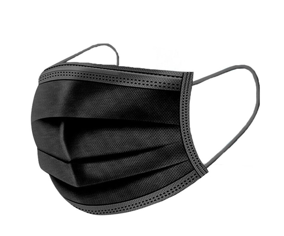 Mondkapjes Zwart Wegwerp - 3 laags  Premium Quality!