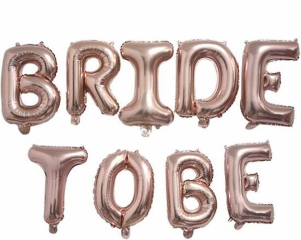 Bride To Be Folie ballonnen Rose Rosegold