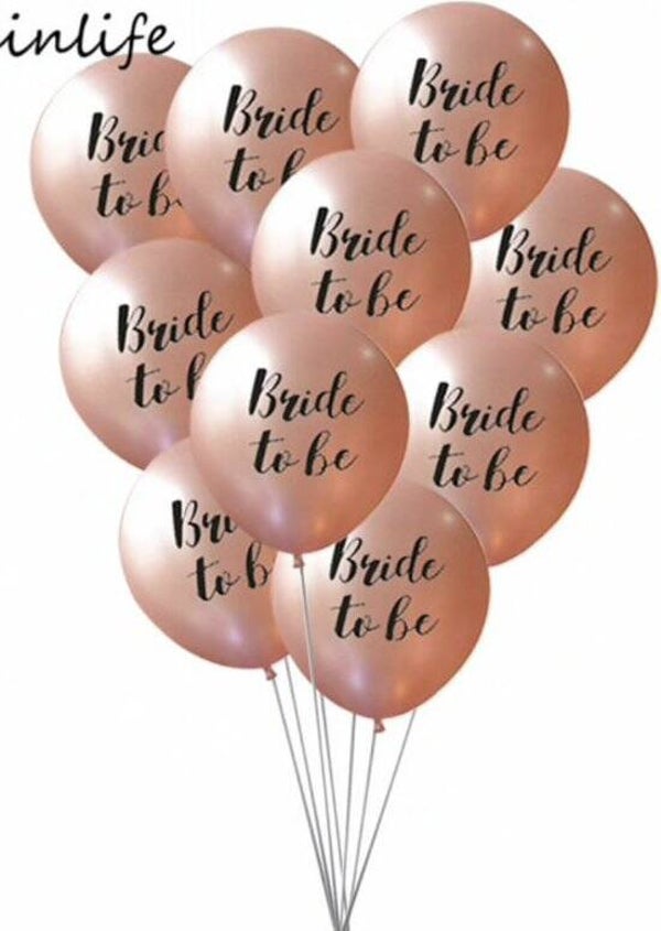 Bride To Be ballonnen Rose Rosegold - 10 Stuks 