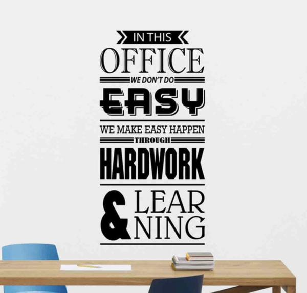 MuurSticker | Kantoor decoratie | HARDWORK