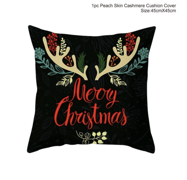Kerst Kussenhoes 45x45cm | Merry Christmas Vrolijk Kerstfeest Gift Huis Decoratie Kerst Kussen