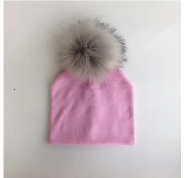 PomPom Muts Roze Baby & Peuter 