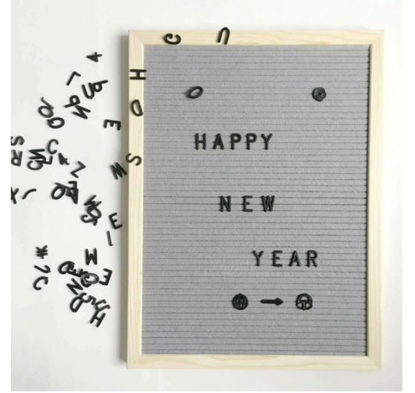 Letterbord Grijs - Houten Letterbord Briefbord - Premium Quality!