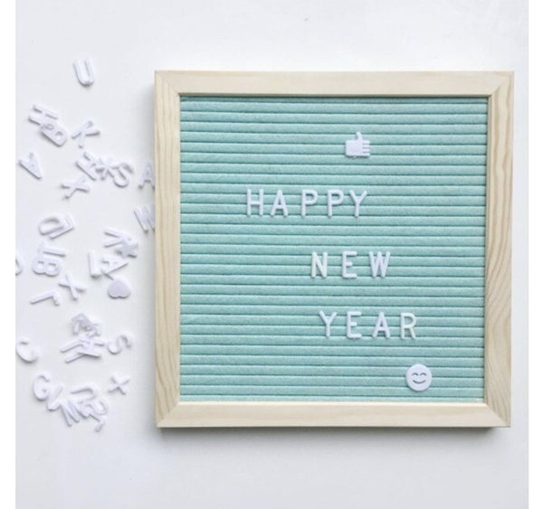 Letterbord Sky Blue - Houten Letterbord Briefbord - Premium Quality!