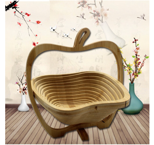 Fruitschaal bamboe hout schaal