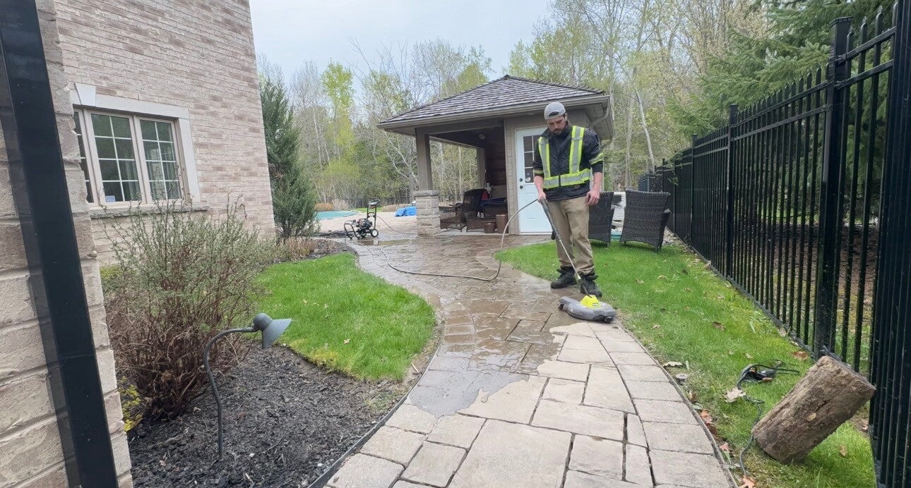 Driveway and Patio Pressure Washing Moss Removal