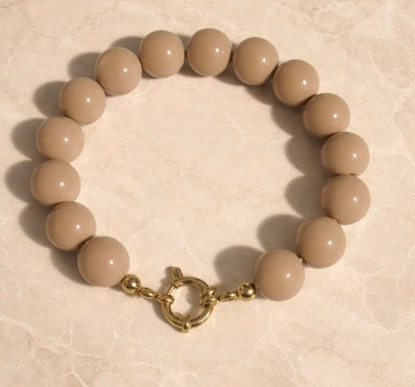 Beige bold armband