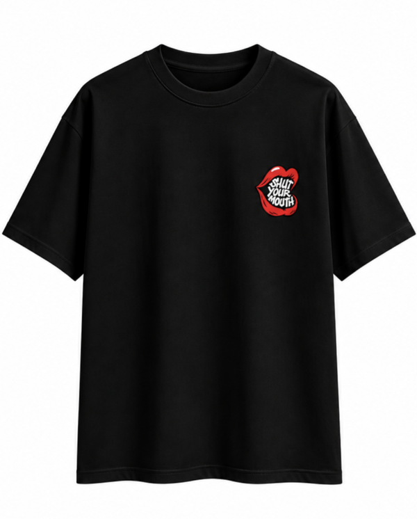 Shut Your Mouth Black Tee