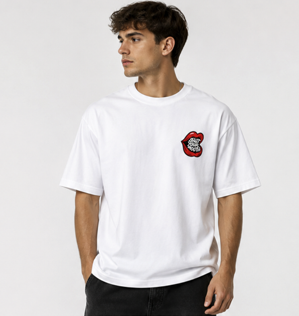 Shut Your Mouth - White Tee