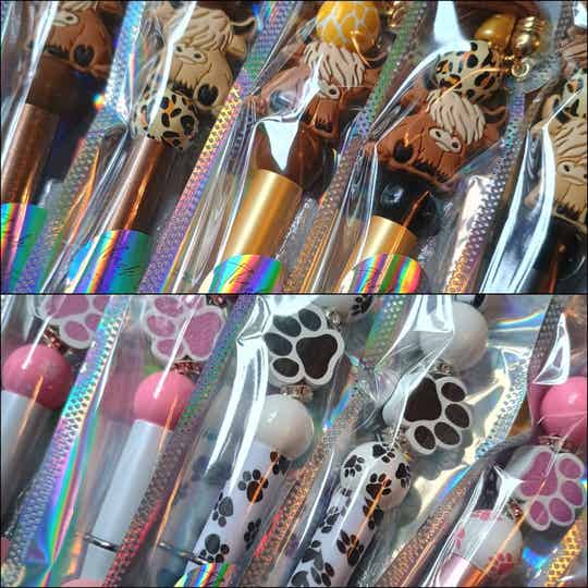 Ballpoint pen cow & Dog paw