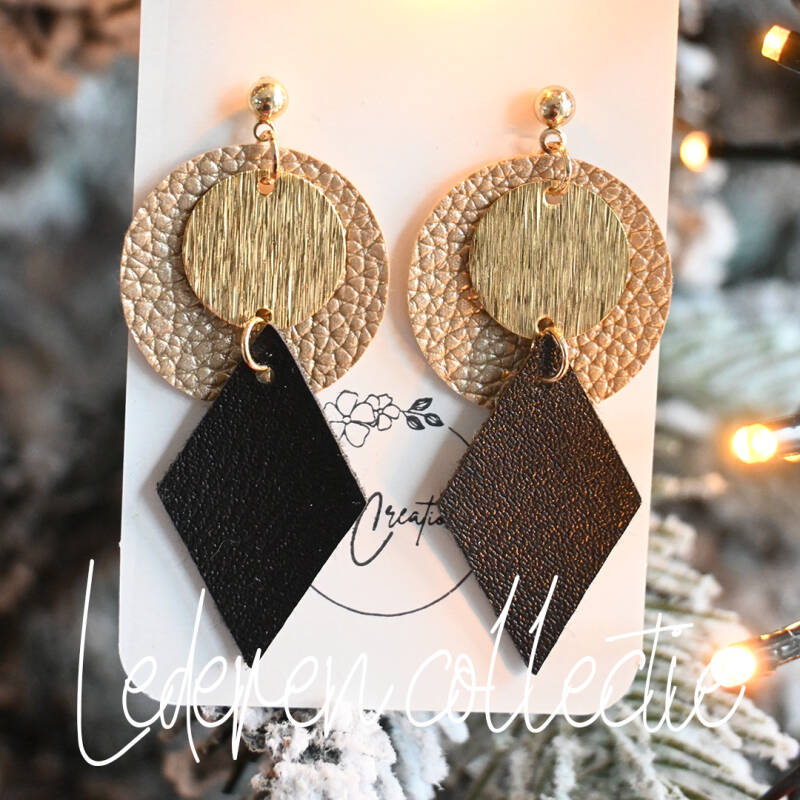 Lederen oorbellen collectie