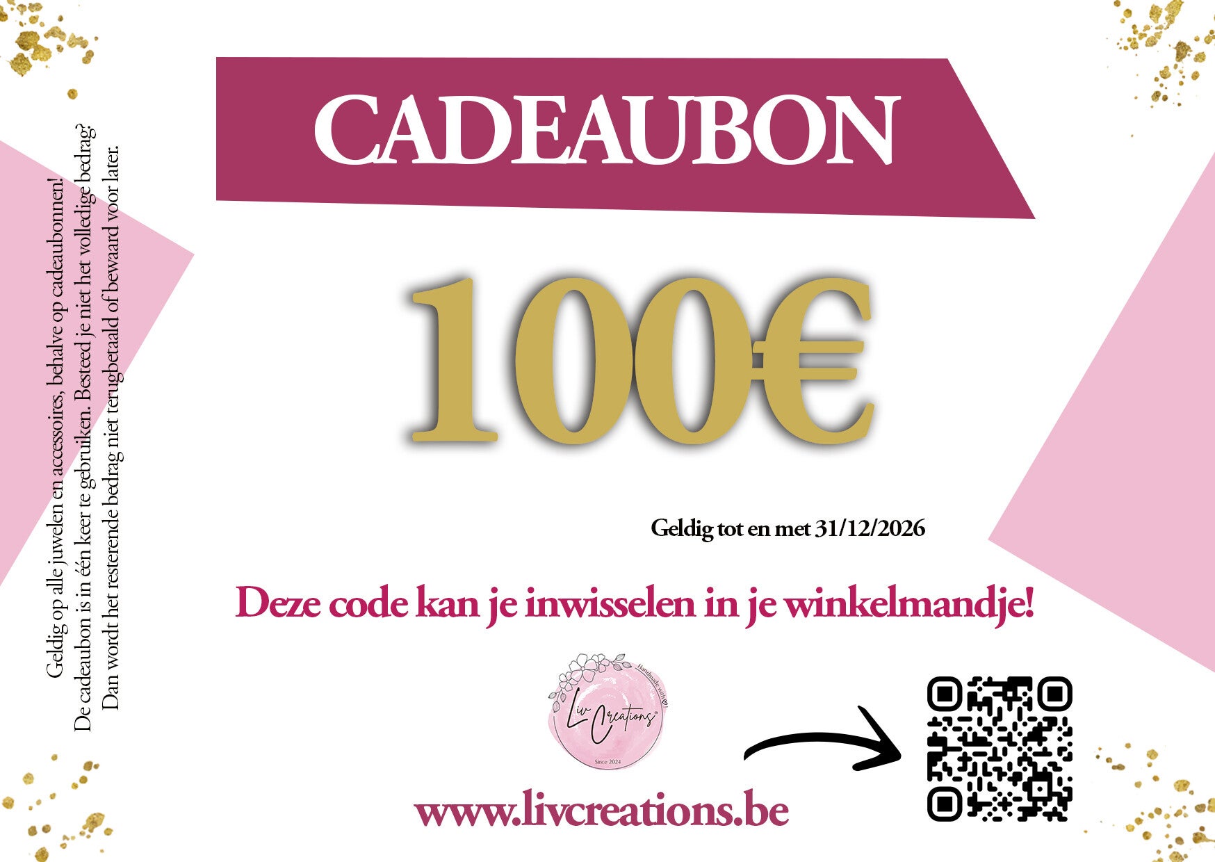 Digitale Cadeaubon - 100 euro