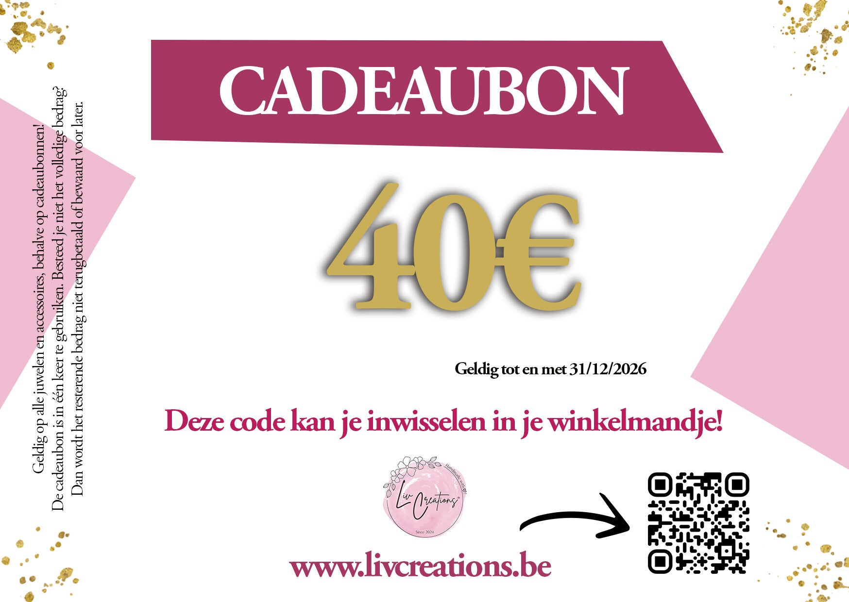 Digitale Cadeaubon - 40 euro