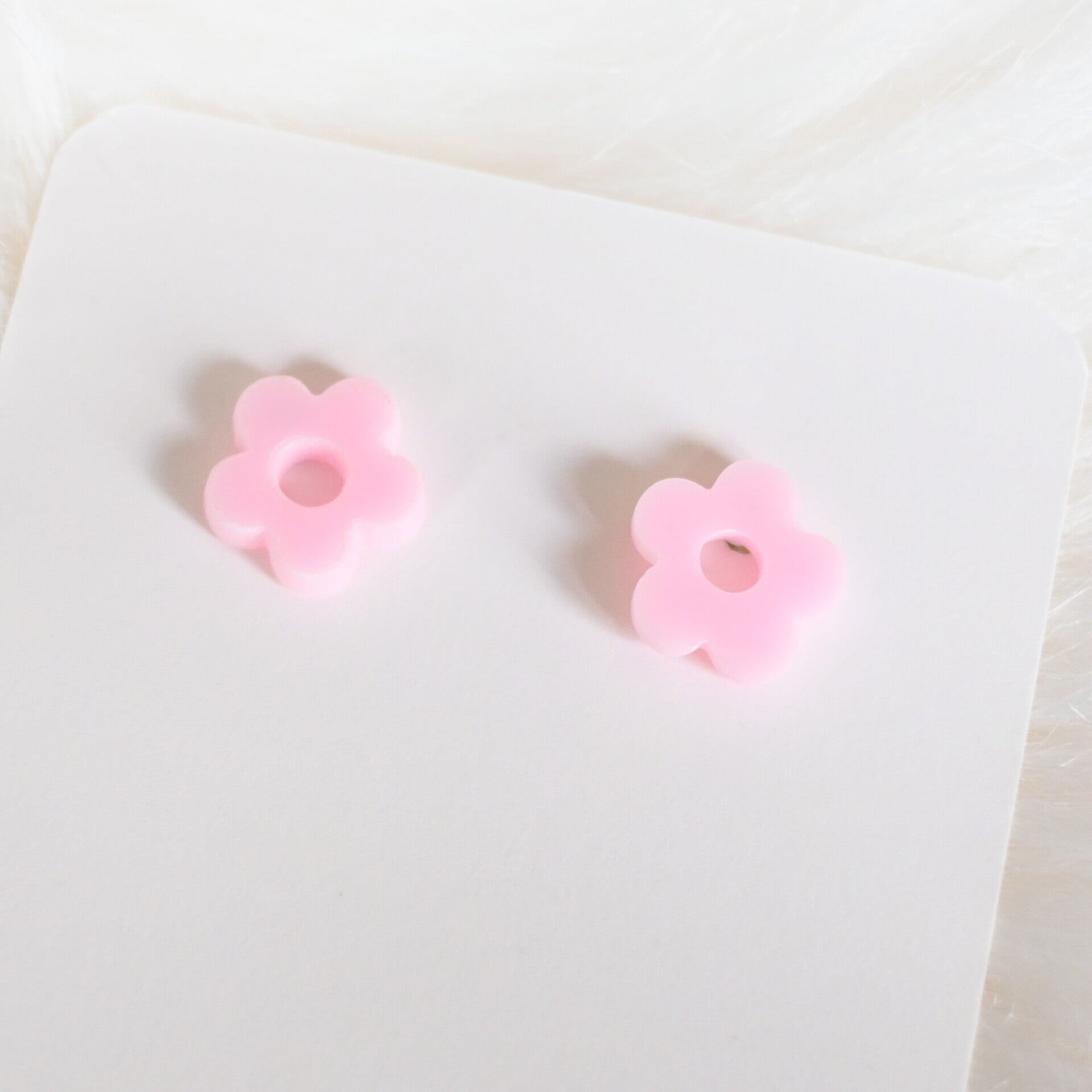 Oorstekers - bloemen - roze - Stainless Steel