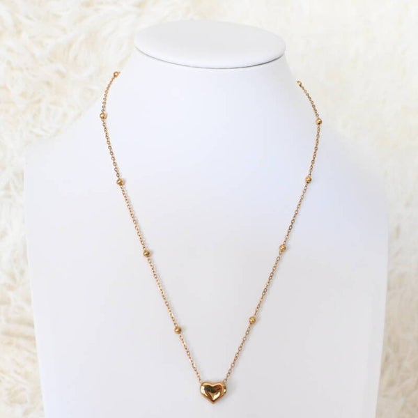 Fijne ketting met gouden hartje