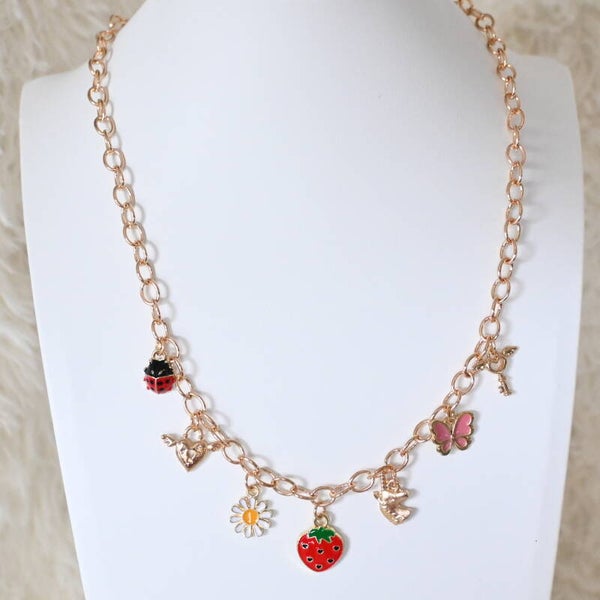 Goudkleurige Ketting met Bedels – Trendy & Speels