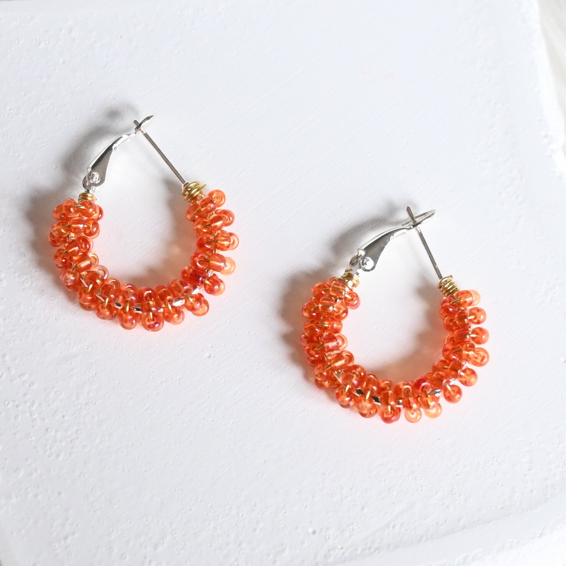 Statement Hoops – Tangerine Sparkle