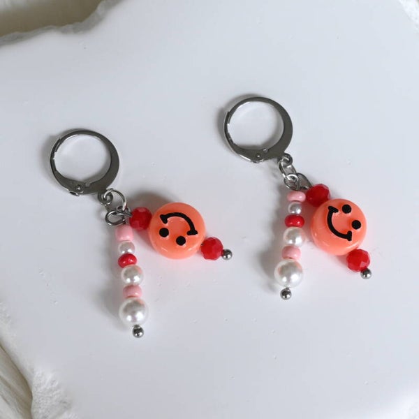 Coral Smile Hoops
