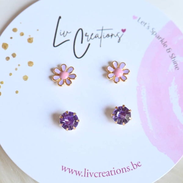 Lavender Daisy Oorstekers Duo