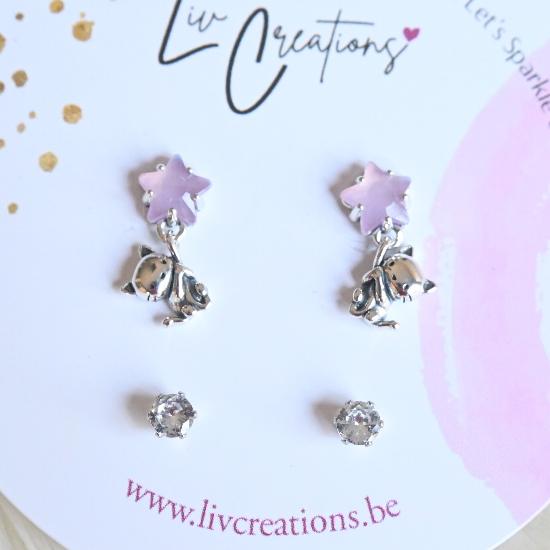 Kitty Star Oorstekers Duo
