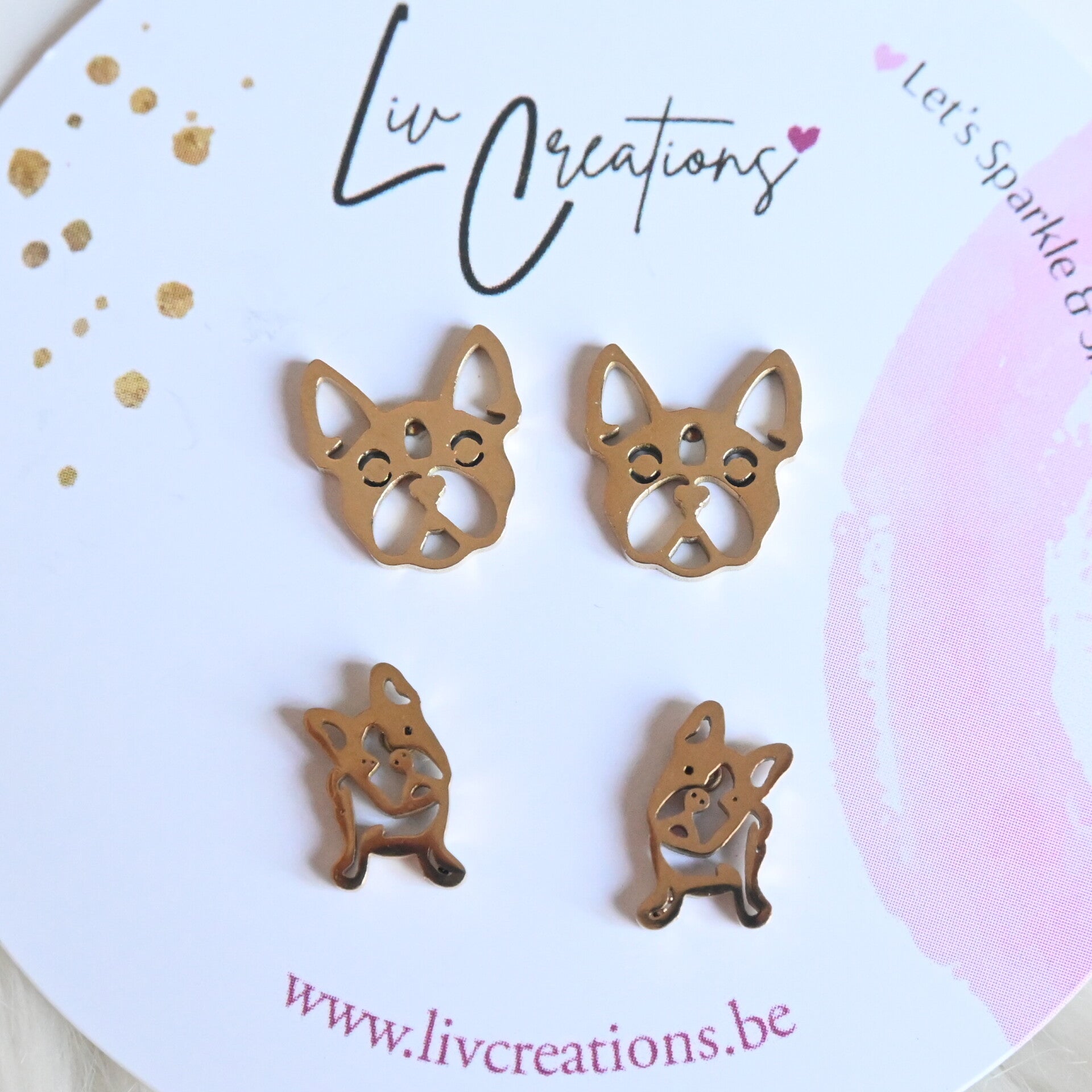 Frenchie Love Oorstekers Duo
