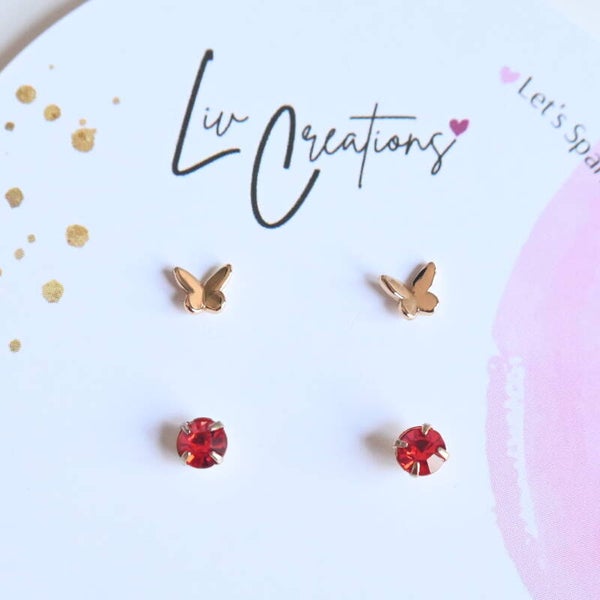 Ruby Flutter Oorstekers Duo