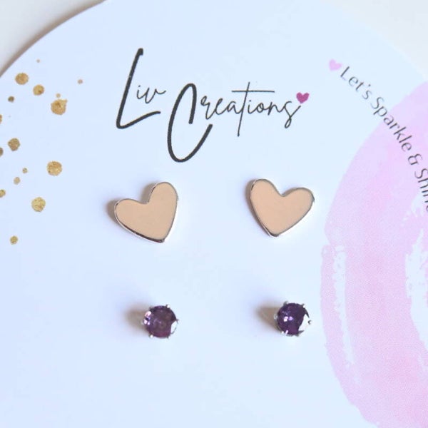 Amour Sparkle Oorstekers Duo