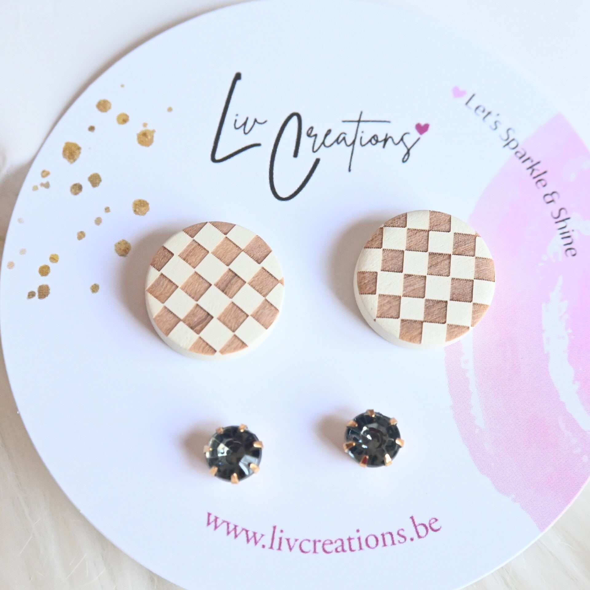 Ivory Checkers Oorstekers Duo
