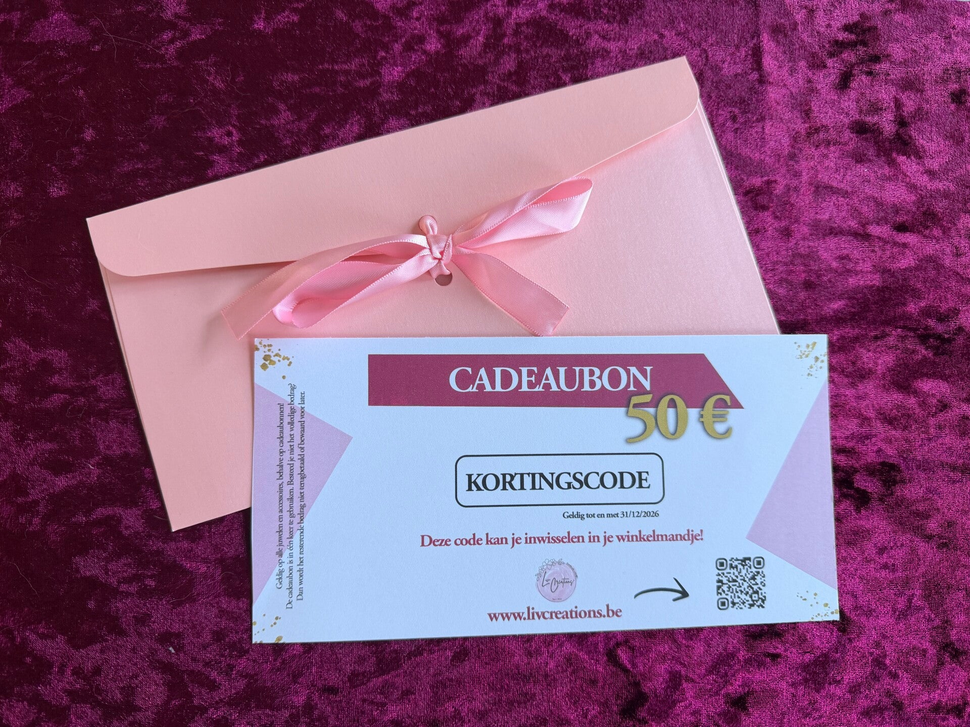 Fysieke cadeaubon Liv Creations