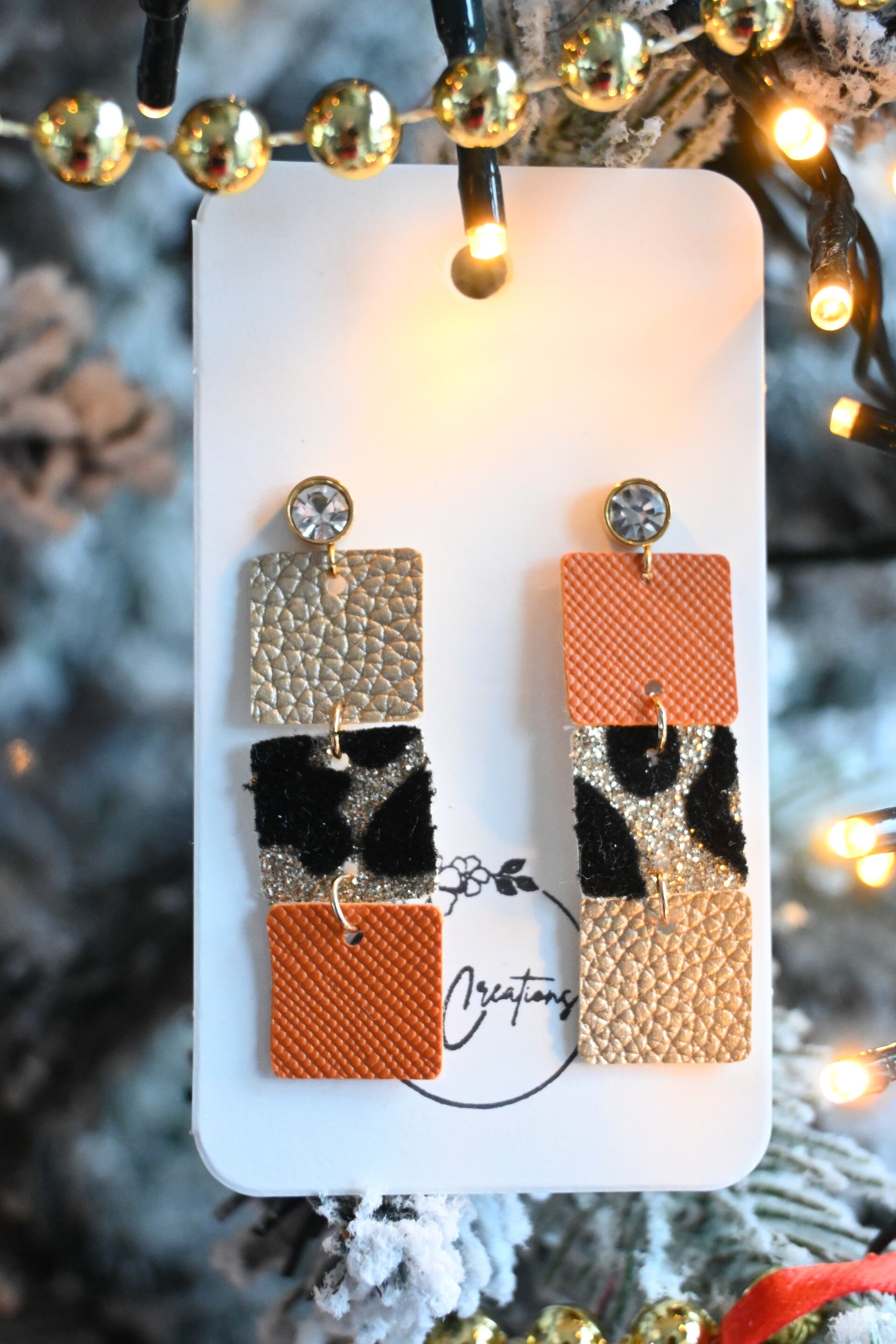 Lederen oorbellen - Sam