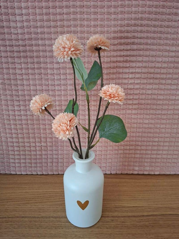 B | Vaas met zalm bloem