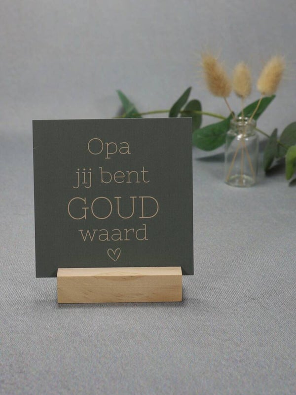 K | Opa, jij bent goud waard